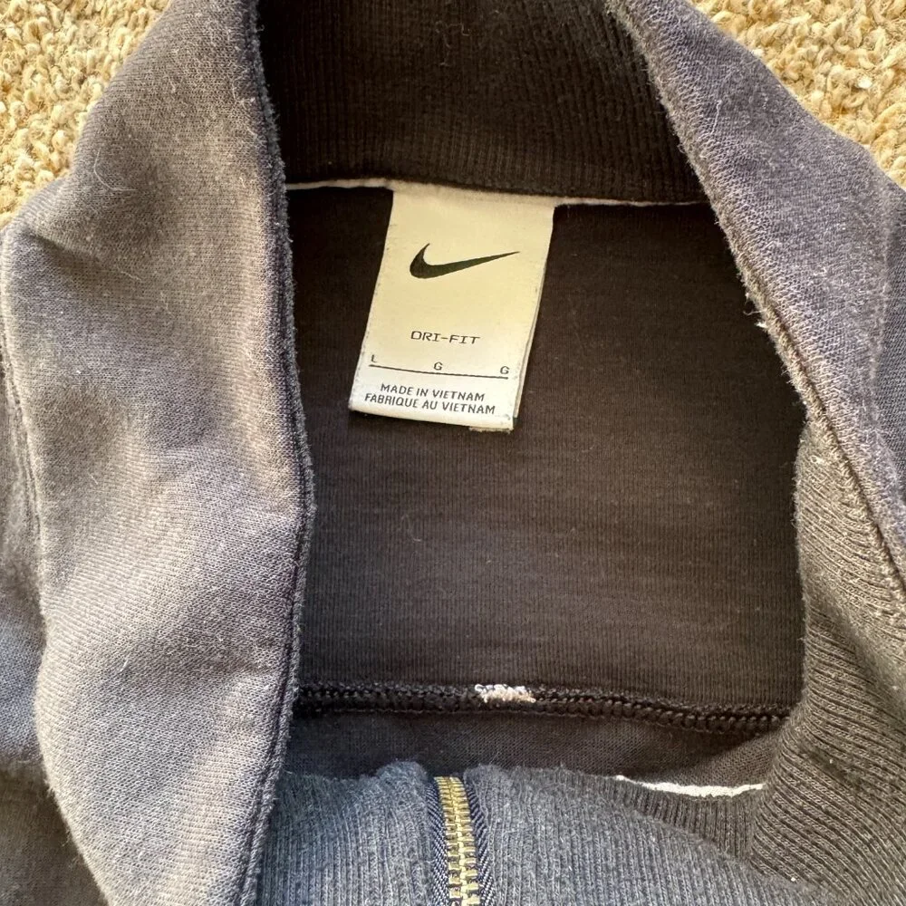 Nike Dri-Fit Heavyweight Quarter-Zip Size Large Men's Black Vented‎ Sleeve
